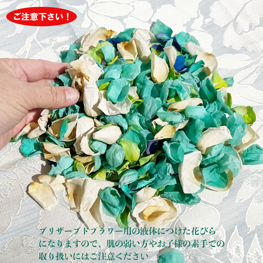 ブリザーブドフラワー バラ花びら】 寒色系35g ドライフラワー 花材