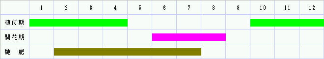 ユリ の栽培カレンダー