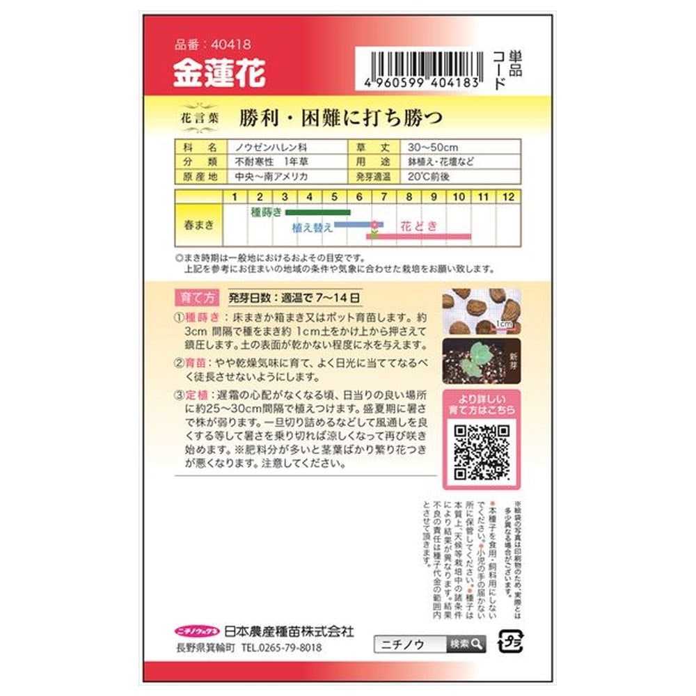 ナスタチウム キンレンカ 1