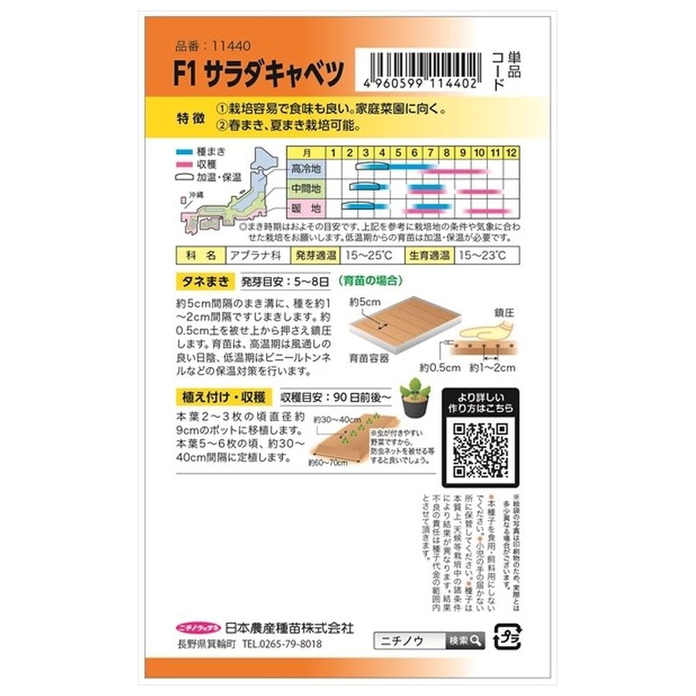 キャベツ F1サラダキャベツ 1