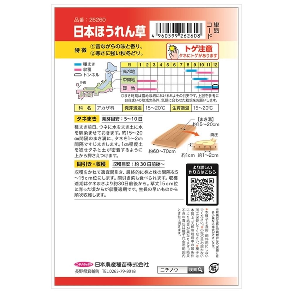 ホウレンソウ 日本ほうれん草 1
