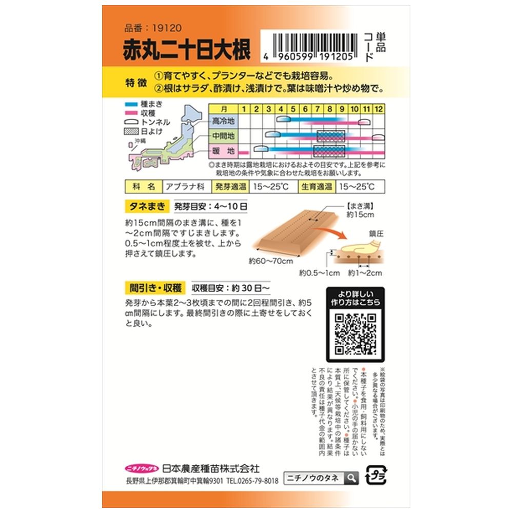 ラディッシュ 赤丸二十日大根 1