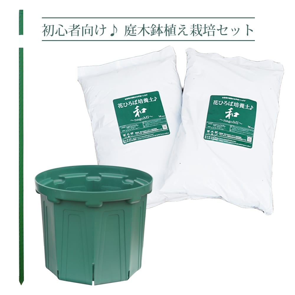 庭木栽培セット（鉢色：緑）