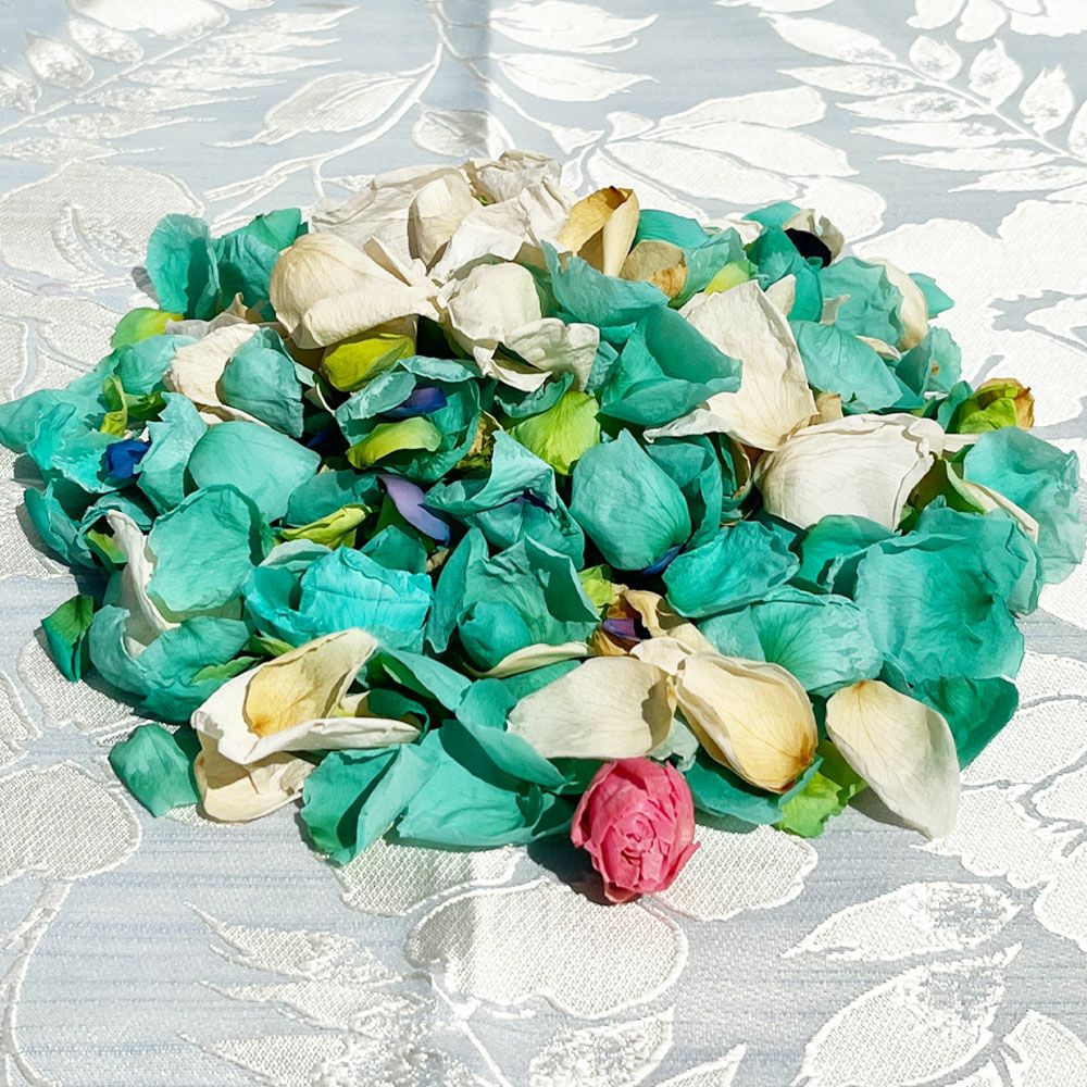 ブリザーブドフラワー バラ花びら】 寒色系35g ドライフラワー 花材