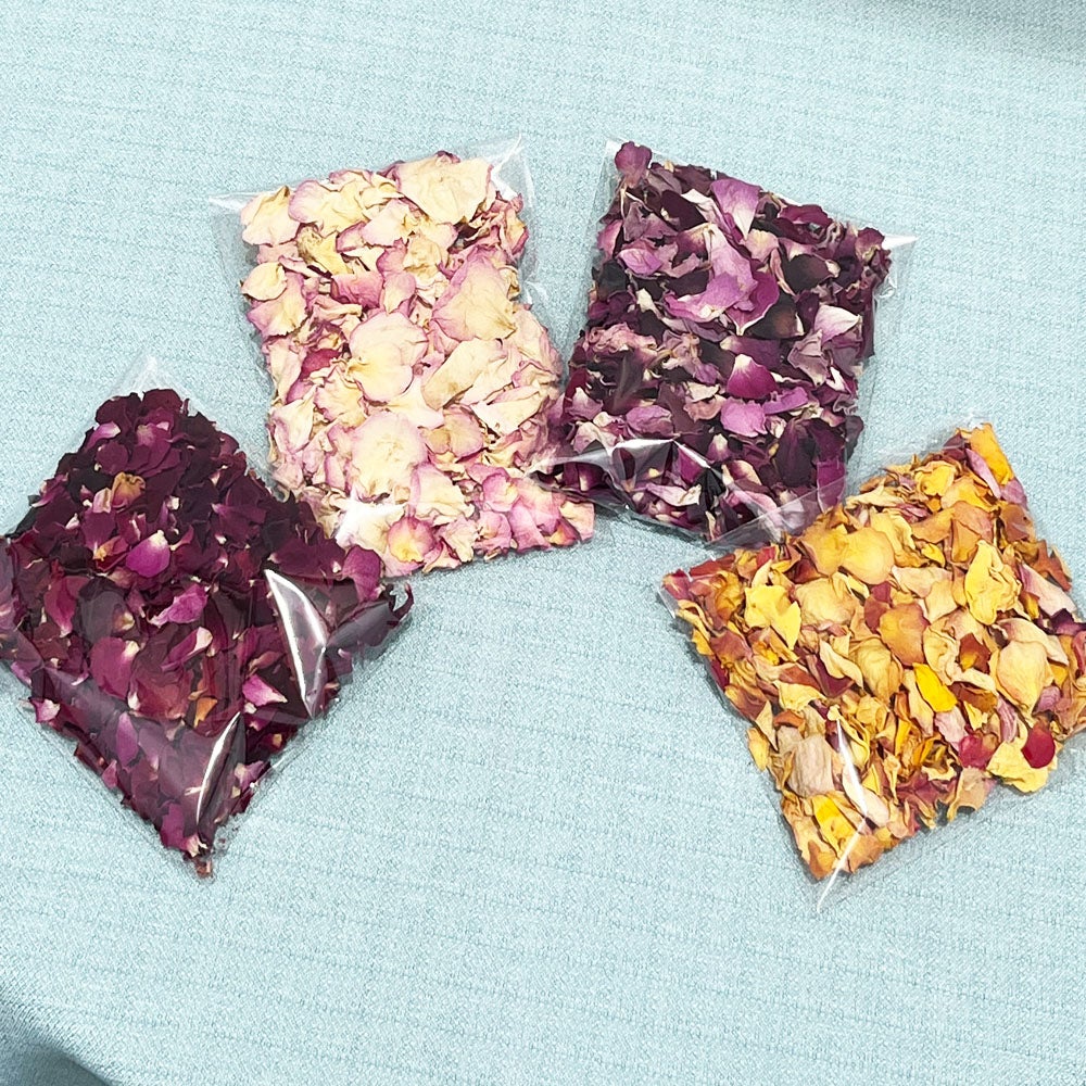ドライフラワー バラ花びら】 4色セット 計40g（4色各10g） ドライ